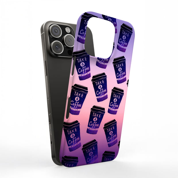 Take A Coffee Tough Cases For Apple iPhone (17, 16, 15, 14, 13, 12, 11, X, SE, 8, 7/ Air, Plus, Pro, Max, Mini, XR, XS), Print in USA
