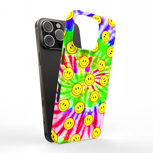Tie Dye Smile Tough Cases For Apple iPhone (17, 16, 15, 14, 13, 12, 11, X, SE, 8, 7/ Air, Plus, Pro, Max, Mini, XR, XS), Print in USA