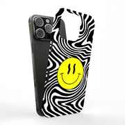 Trippy Smiley Tough Cases For Apple iPhone (17, 16, 15, 14, 13, 12, 11, X, SE, 8, 7/ Air, Plus, Pro, Max, Mini, XR, XS), Print in USA
