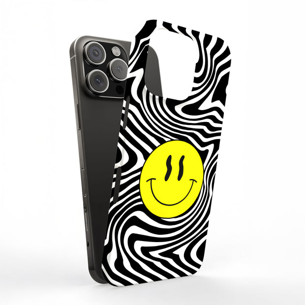 Trippy Smiley Tough Cases For Apple iPhone (17, 16, 15, 14, 13, 12, 11, X, SE, 8, 7/ Air, Plus, Pro, Max, Mini, XR, XS), Print in USA