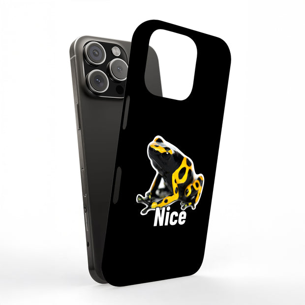 Meme Nice Frog Tough Cases For Apple iPhone (17, 16, 15, 14, 13, 12, 11, X, SE, 8, 7/ Air, Plus, Pro, Max, Mini, XR, XS), Print in USA
