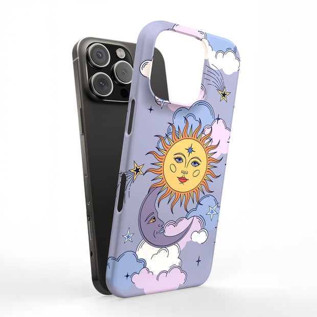Sun Moon Stars Tough Cases For Apple iPhone (17, 16, 15, 14, 13, 12, 11, X, SE, 8, 7/ Air, Plus, Pro, Max, Mini, XR, XS), Print in USA