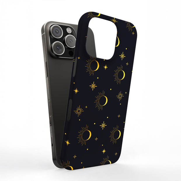 Moon Sun Stars Tough Cases For Apple iPhone (17, 16, 15, 14, 13, 12, 11, X, SE, 8, 7/ Air, Plus, Pro, Max, Mini, XR, XS), Print in USA
