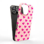 Cute Pink Love Tough Cases For Apple iPhone (17, 16, 15, 14, 13, 12, 11, X, SE, 8, 7/ Air, Plus, Pro, Max, Mini, XR, XS), Print in USA