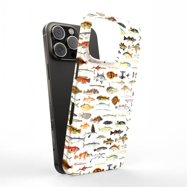 All Fish Tough Cases For Apple iPhone (17, 16, 15, 14, 13, 12, 11, X, SE, 8, 7/ Air, Plus, Pro, Max, Mini, XR, XS), Print in USA