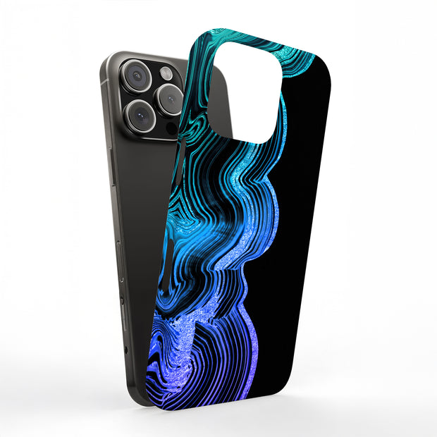 Blue Wavy 5 Tough Cases For Apple iPhone (17, 16, 15, 14, 13, 12, 11, X, SE, 8, 7/ Air, Plus, Pro, Max, Mini, XR, XS), Print in USA