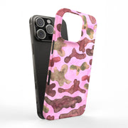 Camouflage Pink Tough Cases For Apple iPhone (17, 16, 15, 14, 13, 12, 11, X, SE, 8, 7/ Air, Plus, Pro, Max, Mini, XR, XS), Print in USA