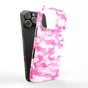 Girly Camo Pink Tough Cases For Apple iPhone (17, 16, 15, 14, 13, 12, 11, X, SE, 8, 7/ Air, Plus, Pro, Max, Mini, XR, XS), Print in USA