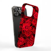 Red Rose Bush Tough Cases For Apple iPhone (17, 16, 15, 14, 13, 12, 11, X, SE, 8, 7/ Air, Plus, Pro, Max, Mini, XR, XS), Print in USA