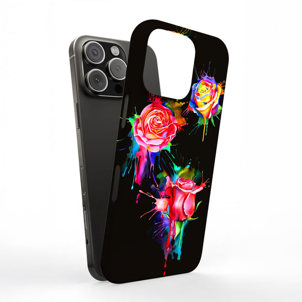 Watercolor Rose Tough Cases For Apple iPhone (17, 16, 15, 14, 13, 12, 11, X, SE, 8, 7/ Air, Plus, Pro, Max, Mini, XR, XS), Print in USA
