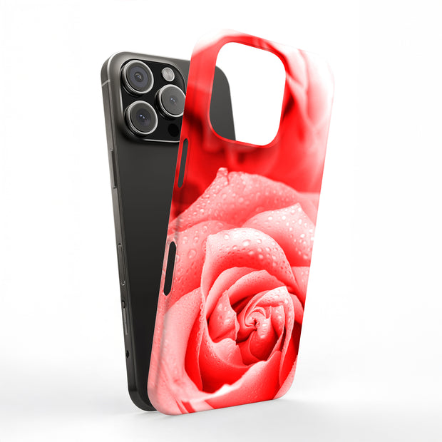 Pink Roses Tough Cases For Apple iPhone (17, 16, 15, 14, 13, 12, 11, X, SE, 8, 7/ Air, Plus, Pro, Max, Mini, XR, XS), Print in USA