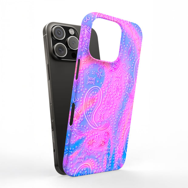Pink Bandana Tough Cases For Apple iPhone (17, 16, 15, 14, 13, 12, 11, X, SE, 8, 7/ Air, Plus, Pro, Max, Mini, XR, XS), Print in USA