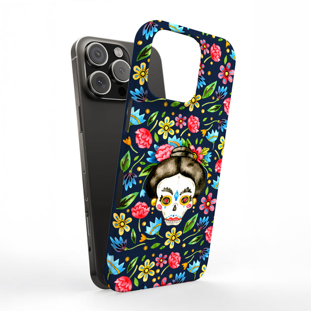 Skull Floral Tough Cases For Apple iPhone (17, 16, 15, 14, 13, 12, 11, X, SE, 8, 7/ Air, Plus, Pro, Max, Mini, XR, XS), Print in USA