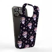 Skull Floral 1 Tough Cases For Apple iPhone (17, 16, 15, 14, 13, 12, 11, X, SE, 8, 7/ Air, Plus, Pro, Max, Mini, XR, XS), Print in USA