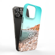 Beach Girl Blue Tough Cases For Apple iPhone (17, 16, 15, 14, 13, 12, 11, X, SE, 8, 7/ Air, Plus, Pro, Max, Mini, XR, XS), Print in USA