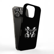 B/W Butterfly Tough Cases For Apple iPhone (17, 16, 15, 14, 13, 12, 11, X, SE, 8, 7/ Air, Plus, Pro, Max, Mini, XR, XS), Print in USA
