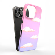 Pink Clouds Tough Cases For Apple iPhone (17, 16, 15, 14, 13, 12, 11, X, SE, 8, 7/ Air, Plus, Pro, Max, Mini, XR, XS), Print in USA