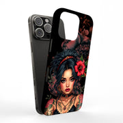 Gothic Girl Tough Cases For Apple iPhone (17, 16, 15, 14, 13, 12, 11, X, SE, 8, 7/ Air, Plus, Pro, Max, Mini, XR, XS), Print in USA