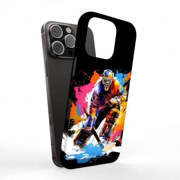 Hockey Grunge Tough Cases For Apple iPhone (17, 16, 15, 14, 13, 12, 11, X, SE, 8, 7/ Air, Plus, Pro, Max, Mini, XR, XS), Print in USA