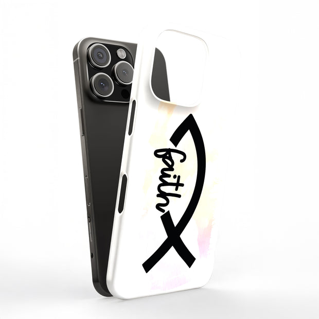 Faith Fish Tough Cases For Apple iPhone (17, 16, 15, 14, 13, 12, 11, X, SE, 8, 7/ Air, Plus, Pro, Max, Mini, XR, XS), Print in USA