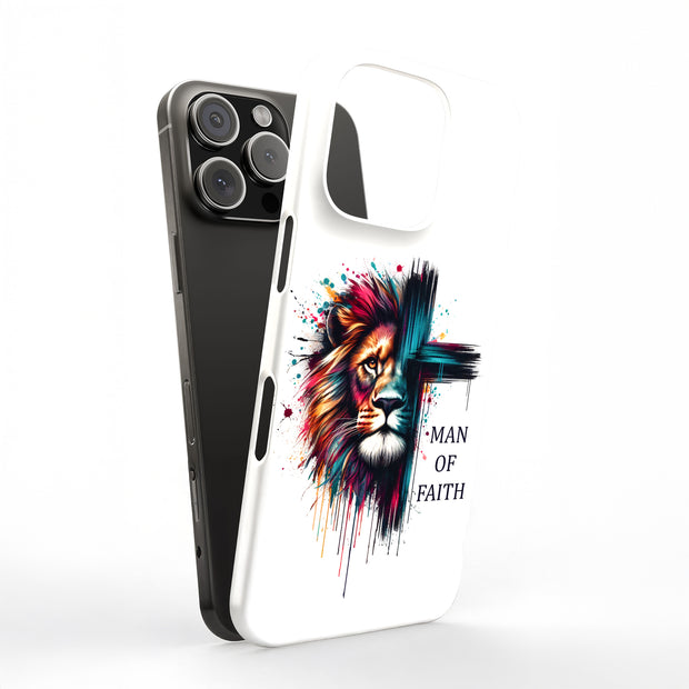 Man of Faith Tough Cases For Apple iPhone (17, 16, 15, 14, 13, 12, 11, X, SE, 8, 7/ Air, Plus, Pro, Max, Mini, XR, XS), Print in USA
