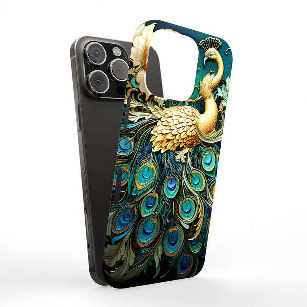 Peacock Feather Tough Cases For Apple iPhone (17, 16, 15, 14, 13, 12, 11, X, SE, 8, 7/ Air, Plus, Pro, Max, Mini, XR, XS), Print in USA