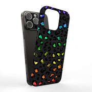Rainbow Leopard Tough Cases For Apple iPhone (17, 16, 15, 14, 13, 12, 11, X, SE, 8, 7/ Air, Plus, Pro, Max, Mini, XR, XS), Print in USA