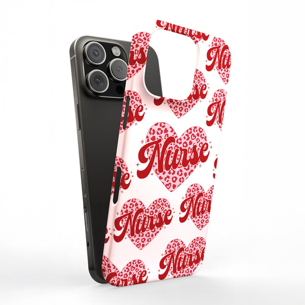 Nurse Leopard Tough Cases For Apple iPhone (17, 16, 15, 14, 13, 12, 11, X, SE, 8, 7/ Air, Plus, Pro, Max, Mini, XR, XS), Print in USA