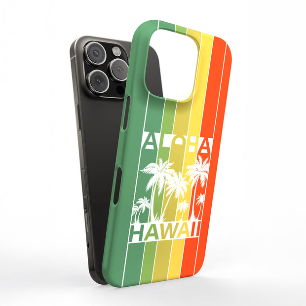 Hawaii Palms Tough Cases For Apple iPhone (17, 16, 15, 14, 13, 12, 11, X, SE, 8, 7/ Air, Plus, Pro, Max, Mini, XR, XS), Print in USA