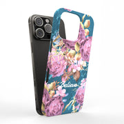 Believe Flowers Tough Cases For Apple iPhone (17, 16, 15, 14, 13, 12, 11, X, SE, 8, 7/ Air, Plus, Pro, Max, Mini, XR, XS), Print in USA