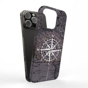 Map Compass Tough Cases For Apple iPhone (17, 16, 15, 14, 13, 12, 11, X, SE, 8, 7/ Air, Plus, Pro, Max, Mini, XR, XS), Print in USA