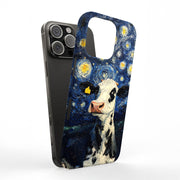 Cow Night 2 Tough Cases For Apple iPhone (17, 16, 15, 14, 13, 12, 11, X, SE, 8, 7/ Air, Plus, Pro, Max, Mini, XR, XS), Print in USA
