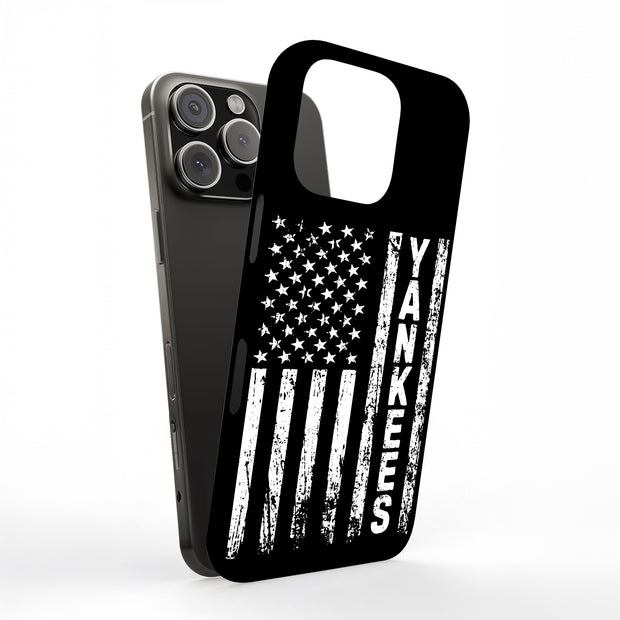 Yankee flag Tough Cases For Apple iPhone (17, 16, 15, 14, 13, 12, 11, X, SE, 8, 7/ Air, Plus, Pro, Max, Mini, XR, XS), Print in USA