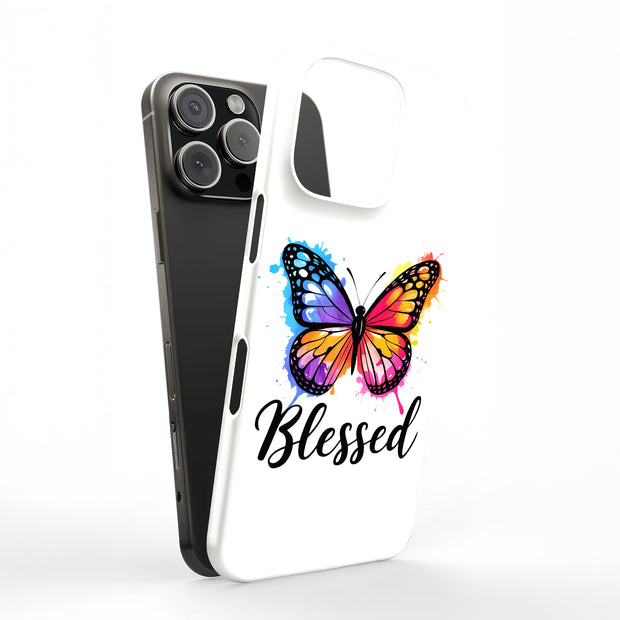 Butterfly Bless Tough Cases For Apple iPhone (17, 16, 15, 14, 13, 12, 11, X, SE, 8, 7/ Air, Plus, Pro, Max, Mini, XR, XS), Print in USA