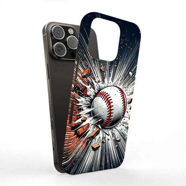 Baseball Smash Tough Cases For Apple iPhone (17, 16, 15, 14, 13, 12, 11, X, SE, 8, 7/ Air, Plus, Pro, Max, Mini, XR, XS), Print in USA