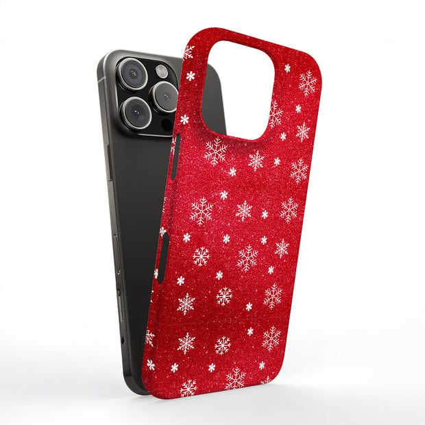 Snowflake Red 1 Tough Cases For Apple iPhone (17, 16, 15, 14, 13, 12, 11, X, SE, 8, 7/ Air, Plus, Pro, Max, Mini, XR, XS), Print in USA