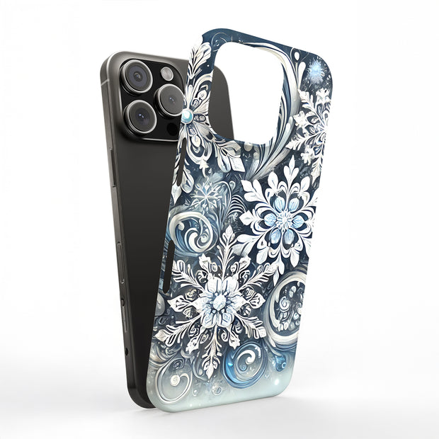 Xmas Snow White Tough Cases For Apple iPhone (17, 16, 15, 14, 13, 12, 11, X, SE, 8, 7/ Air, Plus, Pro, Max, Mini, XR, XS), Print in USA