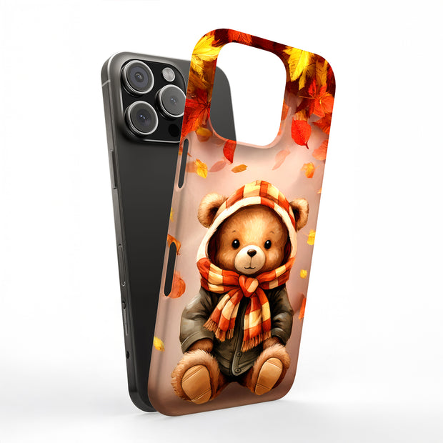 Autumn Bear 1 Tough Cases For Apple iPhone (17, 16, 15, 14, 13, 12, 11, X, SE, 8, 7/ Air, Plus, Pro, Max, Mini, XR, XS), Print in USA