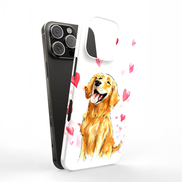 Golden Retriever Tough Cases For Apple iPhone (17, 16, 15, 14, 13, 12, 11, X, SE, 8, 7/ Air, Plus, Pro, Max, Mini, XR, XS), Print in USA