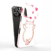 Cute Sleepy Cat Tough Cases For Apple iPhone (17, 16, 15, 14, 13, 12, 11, X, SE, 8, 7/ Air, Plus, Pro, Max, Mini, XR, XS), Print in USA