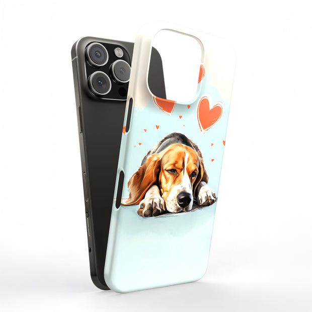 Sleepy Foxhound Tough Cases For Apple iPhone (17, 16, 15, 14, 13, 12, 11, X, SE, 8, 7/ Air, Plus, Pro, Max, Mini, XR, XS), Print in USA