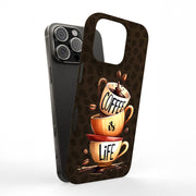 Coffee is Life Tough Cases For Apple iPhone (17, 16, 15, 14, 13, 12, 11, X, SE, 8, 7/ Air, Plus, Pro, Max, Mini, XR, XS), Print in USA