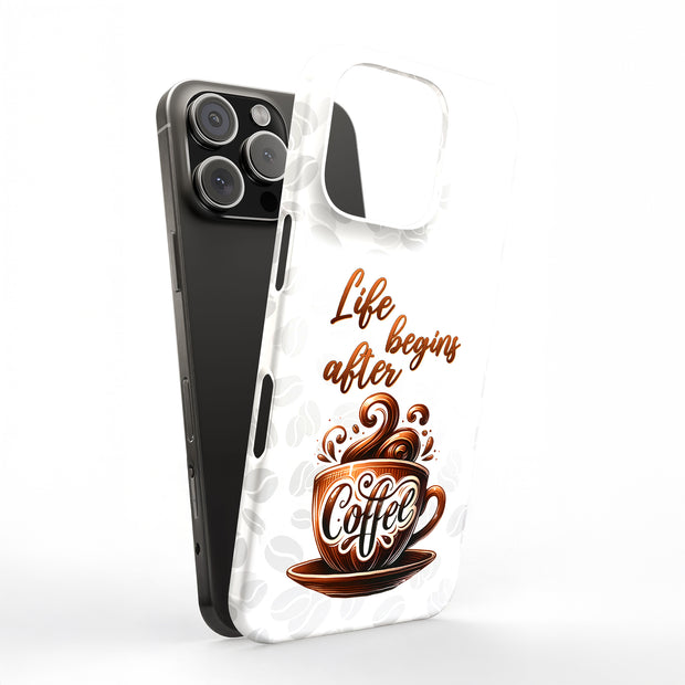 Coffee Life Tough Cases For Apple iPhone (17, 16, 15, 14, 13, 12, 11, X, SE, 8, 7/ Air, Plus, Pro, Max, Mini, XR, XS), Print in USA