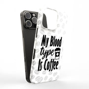 Coffee Blood Tough Cases For Apple iPhone (17, 16, 15, 14, 13, 12, 11, X, SE, 8, 7/ Air, Plus, Pro, Max, Mini, XR, XS), Print in USA