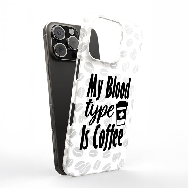 Coffee Blood Tough Cases For Apple iPhone (17, 16, 15, 14, 13, 12, 11, X, SE, 8, 7/ Air, Plus, Pro, Max, Mini, XR, XS), Print in USA