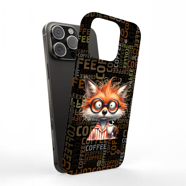 Need Coffee Fox Tough Cases For Apple iPhone (17, 16, 15, 14, 13, 12, 11, X, SE, 8, 7/ Air, Plus, Pro, Max, Mini, XR, XS), Print in USA