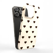 Coffee Hearts Tough Cases For Apple iPhone (17, 16, 15, 14, 13, 12, 11, X, SE, 8, 7/ Air, Plus, Pro, Max, Mini, XR, XS), Print in USA