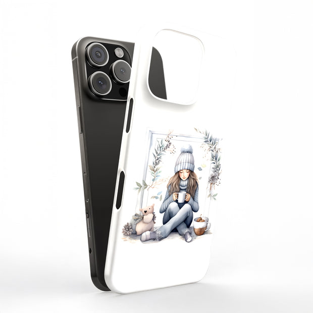 Winter Girl Tough Cases For Apple iPhone (17, 16, 15, 14, 13, 12, 11, X, SE, 8, 7/ Air, Plus, Pro, Max, Mini, XR, XS), Print in USA