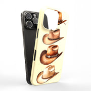 Cowboy Hats 2 Tough Cases For Apple iPhone (17, 16, 15, 14, 13, 12, 11, X, SE, 8, 7/ Air, Plus, Pro, Max, Mini, XR, XS), Print in USA