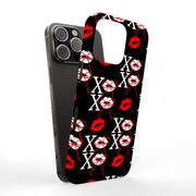 Valentine XOXO Tough Cases For Apple iPhone (17, 16, 15, 14, 13, 12, 11, X, SE, 8, 7/ Air, Plus, Pro, Max, Mini, XR, XS), Print in USA